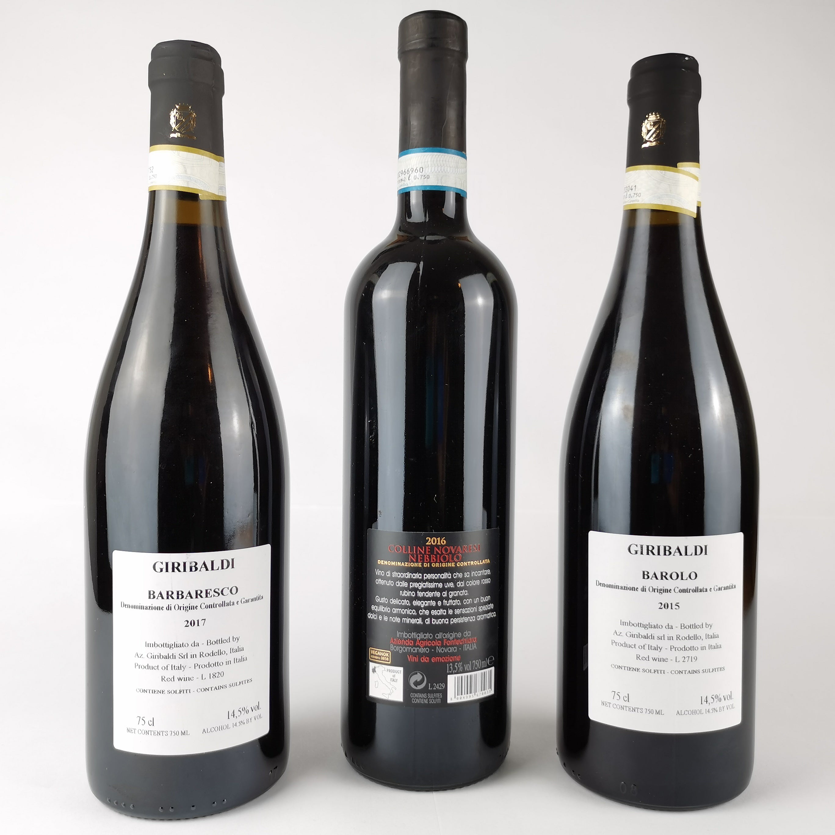 Italienischer Wein - Premium Rotweinpaket - Barolo, Barbaresco, Nebbiolo (3 Fl.)