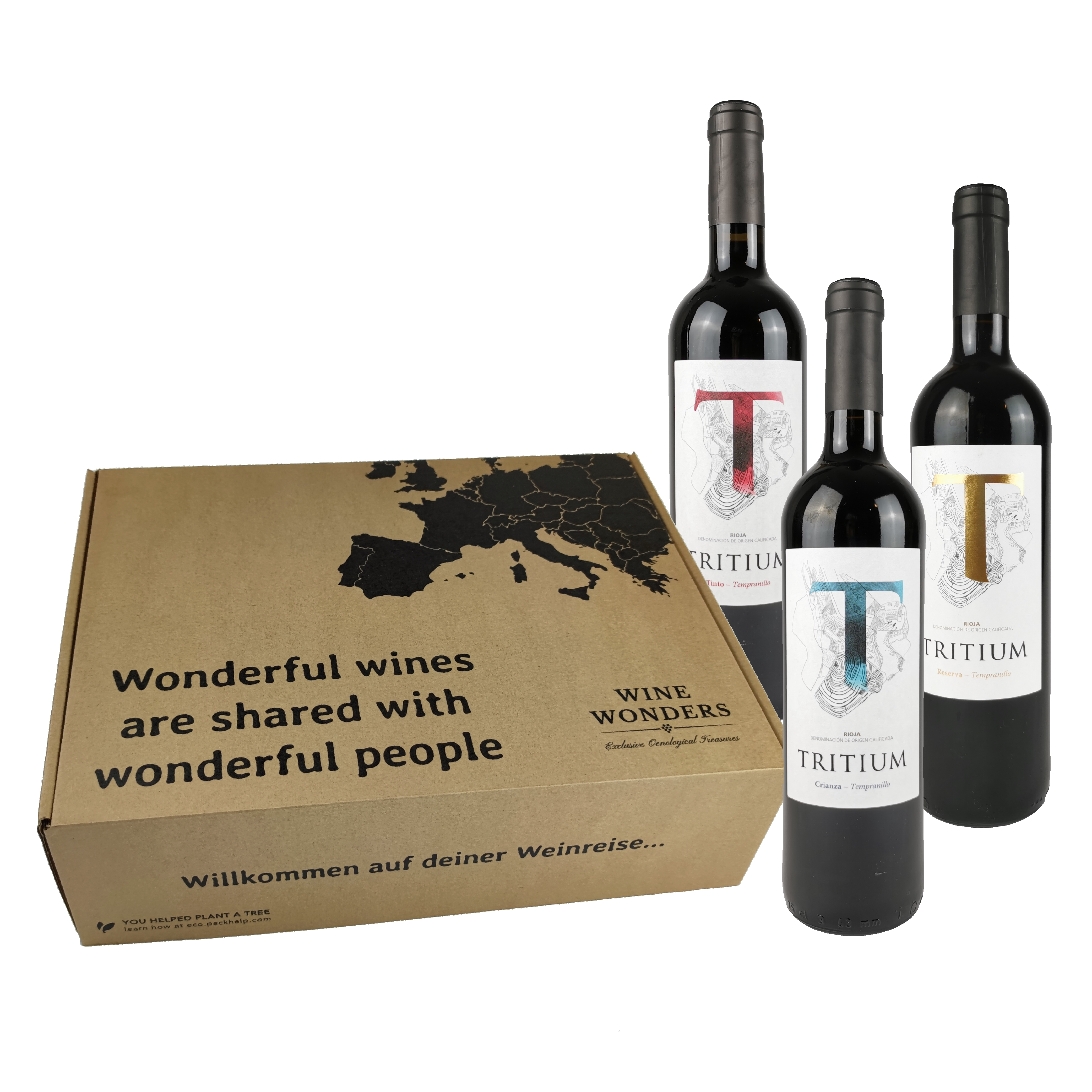 Rioja Rotwein Paket mit Geschenkbox - 3 Fl.