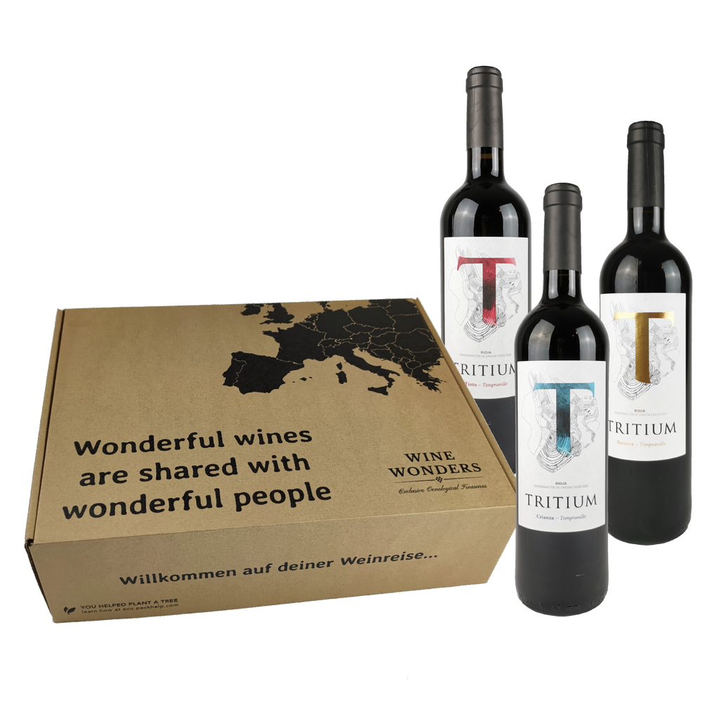 Rioja Rotwein Paket mit Geschenkbox - 3 Fl.